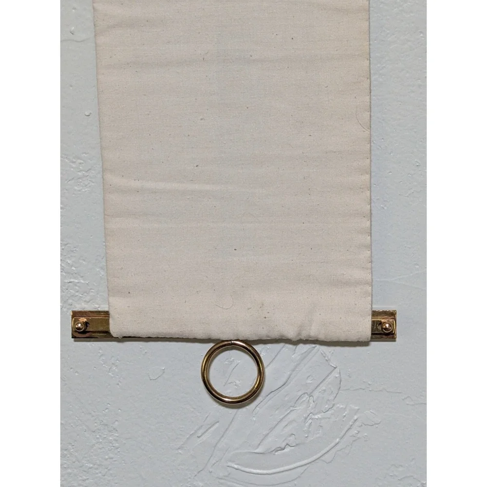 De Grazia‎ Style Vintage Needlepoint Bell Pull Cord w/Solid Brass Hanger
